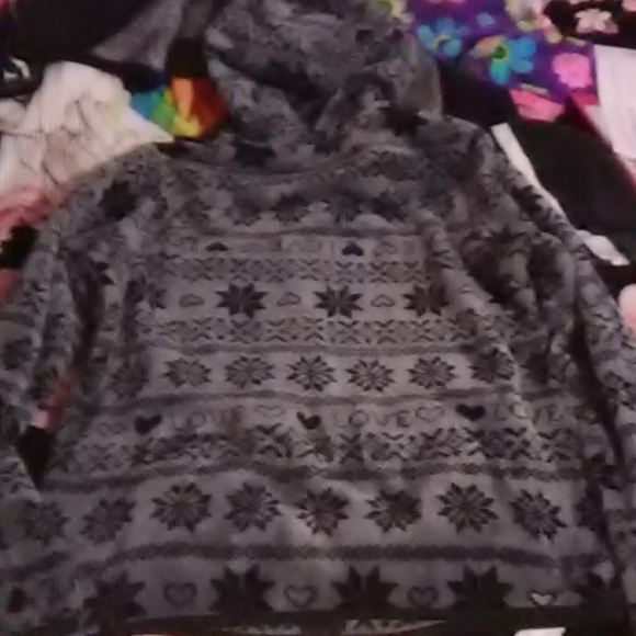 Grey hooded zip up sweater - Picture 3 of 4